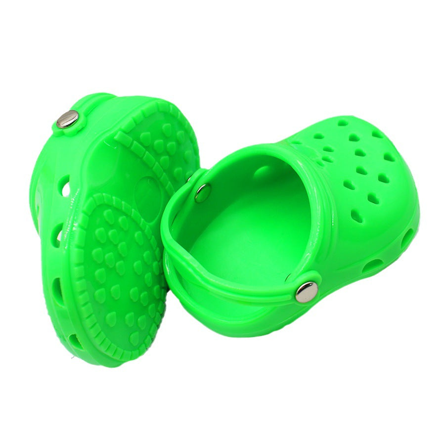 Wholesale PVC Mini 6 Color Hole Shoe Keychain